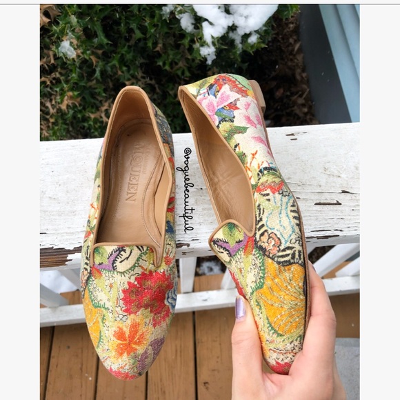 Alexander Mcqueen Floral Loafers - Picture 5 of 8